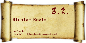Bichler Kevin névjegykártya